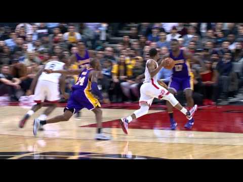 Kyle Lowry Finds Bismack Biyombo for a Huge Alley-Oop