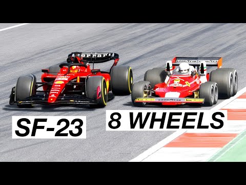Ferrari F1 2023 vs Ferrari F1 8 WHEELS 1976 - Monaco GP