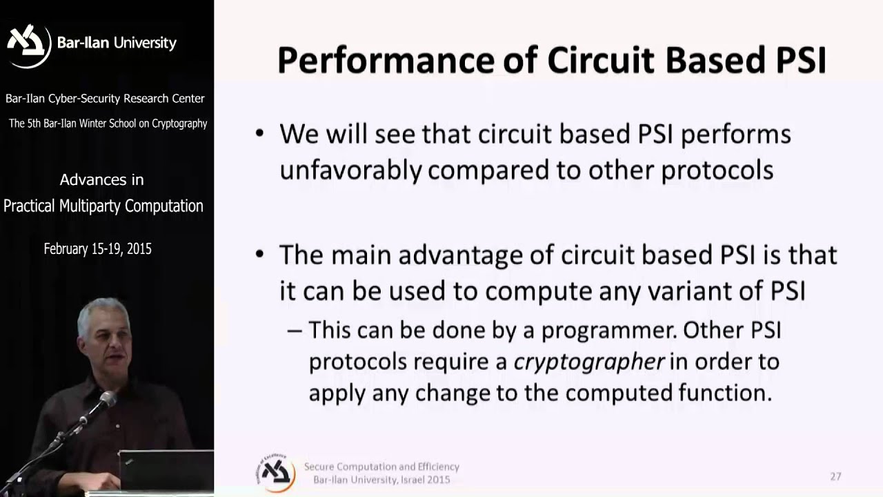 Set Intersection - Prof. Benny Pinkas
