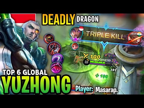 King Of Sidelane!! 82.9% Current WR | Top 6 Global YUZHONG Gameplay BEST BUILD By Masarap. - MLBB