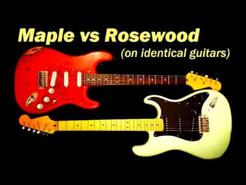 Maple vs. Rosewood fretboard/neck comparison