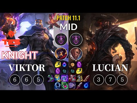 TES knight Viktor vs Lucian Mid - KR Patch 11.1