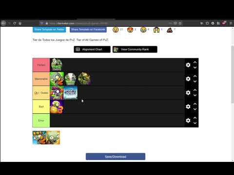 PvZ Games TierList