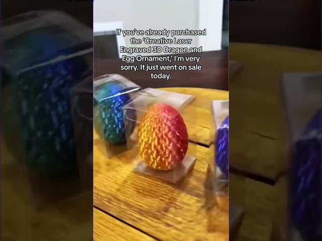 Vídeo relacionado con Dragón con 3D-Misterioso Huevo de Dragón con 3D y Criatura Articulada|Dragón Impreso en 3D Robusto y Realista|Figura de Colección y Juguete Fidget Antiestrés|RegaloOriginalHuevosdePascua y Decoración