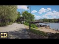 【4k】sunny day walk around töölö bay helsinki