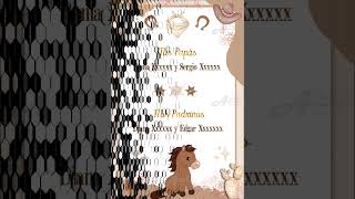 INVITACION DE PRESENTACION 3 AÑOS -- VAQUERA (CABALLO BEBE ANIMADO) #invitaciondigital