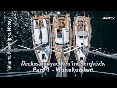 Deckssalonyachten im Vergleich – Part 1: Wohnkomfort - Sirius vs. Nordship vs. Moody