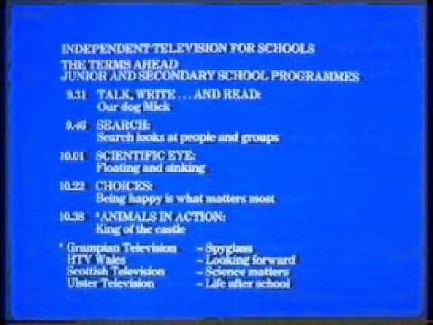 "ITV SCHOOLS - THE TERMS AHEAD" PRESENTATION - DECEMBER 1986