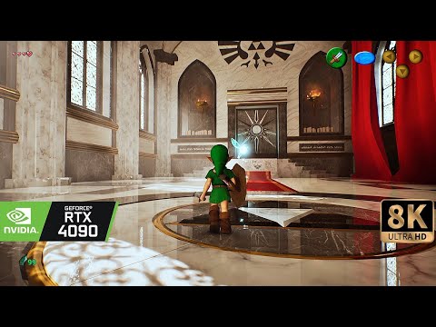 [8K] Zelda Ocarina of Time is incledible in Unreal Engine 5 | Temple of Time and Waterphysics