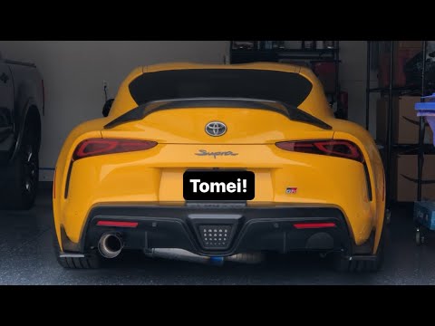 Single Exit Tomei exhaust and Verus engineering right cover install on my GR Supra MK5 💯