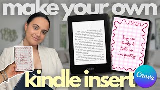 Decorate My Kindle Paperwhite With Me (Create Your Own DIY Kindle Insert using Canva) TUTORIAL