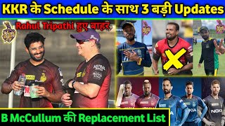 IPL 2020: KKR announced their schedule & replacement players list। 3 big news & updates from KKR