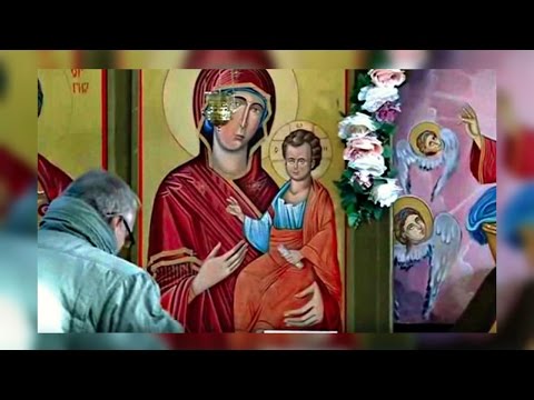 Click to Watch the Icon of the Virgin Mary weeps - Locals fear catastrophe as archbishop declares 'sign from God' video