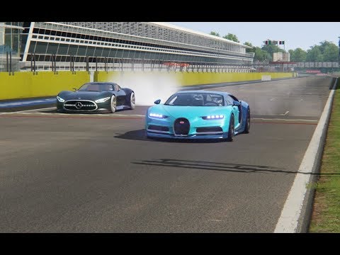 Mercedes-Benz Vision GT vs Bugatti Chiron at Monza Circuit