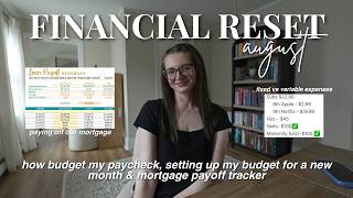 Financial Reset 💰 Paycheck Budget, Setting Up My Monthly Budget & Mortgage Payoff Tracker