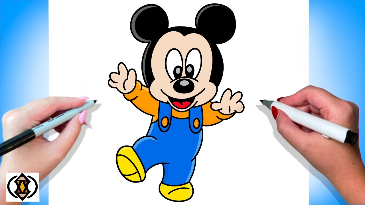 How To Draw Baby Mickey Mouse