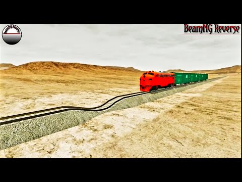 Trains vs Potholes Crashes Reverse - BeamNG Drive