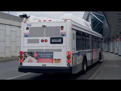 NFTA Metro 2011 Gillig Hybrid #1114 On Route 24X Express To Airport Park & Ride Lot (Traffic Jam)