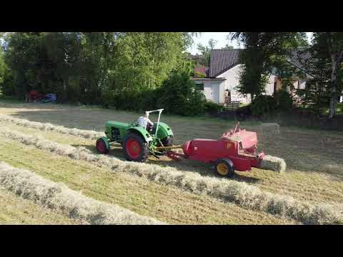 Deutz D50 mit Welger AP 42 heu pressen - Hay baling Oldtimer vintage