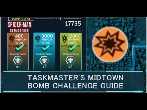 Taskmaster Midtown Bomb Challenge Tokens Guide | Spider Man Remastered