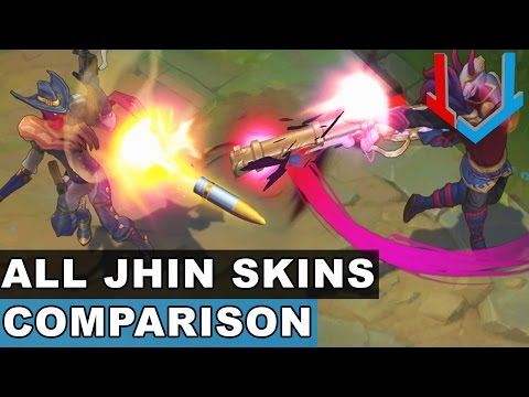 All Jhin Skins Comparison Blood Moon, High Noon, Classic Jhin - Best Jhin Skin Spotlight LoL
