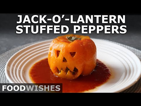 Jack o’ Lantern Stuffed Peppers - Food Wishes