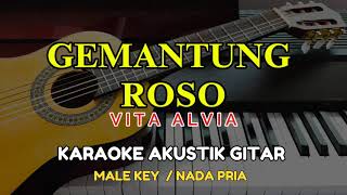 Download lagu Gemantung Roso - Vita Alvia ( KARAOKE AKUSTIK GITAR - MALE KEY / NADA PRIA ) mp3