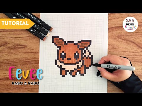 Como pintar a EEVEE en PIXEL ART – Tutorial paso a paso #eevee #pokemon