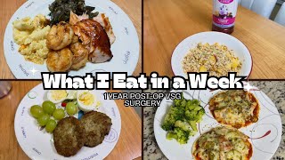 VSG JOURNEY | WHAT I EAT IN A WEEK 1 YEAR POST-OP | BARIATRIC SURGERY | GASTRIC SLEEVE