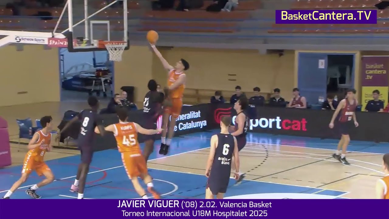 JAVIER VIGUER ('08) 2.02. Valencia Basket.- Torneo Internacional U18M L'Hospitalet 2025