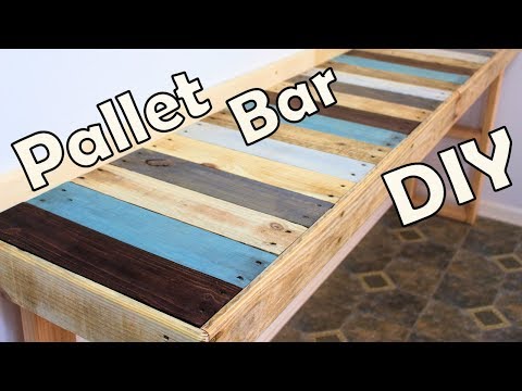 DIY Kitchen Pallet Bar Table Video