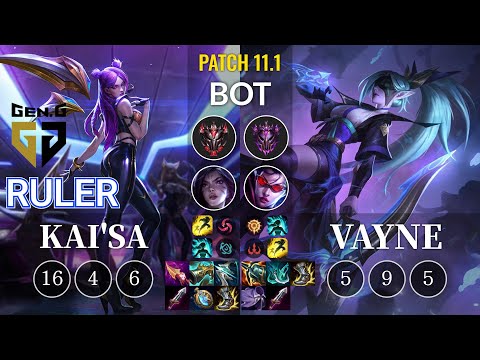 GEN Ruler Kai'Sa vs Vayne Bot - KR Patch 11.1