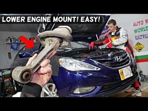 HYUNDAI SONATA LOWER ENGINE MOUNT REPLACEMENT REMOVAL, TORQUE STRUT MOUNT
