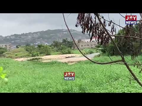 Fishermen continue to fish downstream of the Densu River despite safety warnings.