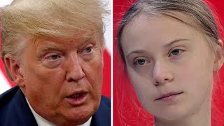 video: Donald Trump hits out at 'prophets of doom' in climate row with Greta Thunberg at Davos