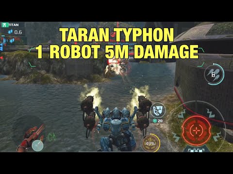Taran Typhon: Crazy 1 Bot 5M Damage Gameplay, Valley Beacon Rush | War Robots