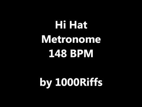 Hi Hat Metronome 148 BPM - Beats Per Minute