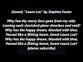 Sweet LAURA LEE by STEPHEN FOSTER Lyrics Words Text Sing Along Song