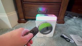 Review of the Greadio Portable CD Player with Bluetooth & RGB Lights,  Rechargeable CD Player