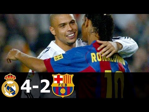 Real Madrid vs FC Barcelona 4-2 All Goals and Highlights with English Commentary 2004-05 HD 720p