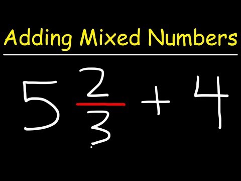 Adding Mixed Numbers With Whole Numbers Video