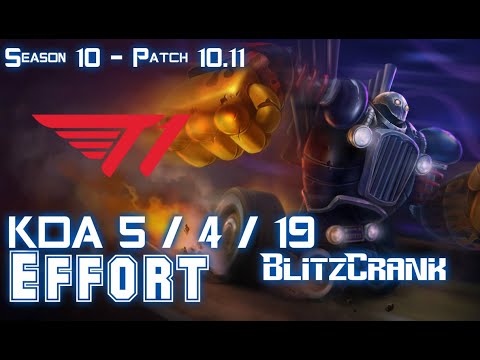 T1 Effort BLITZCRANK vs THRESH Support - Patch 10.11 KR Ranked