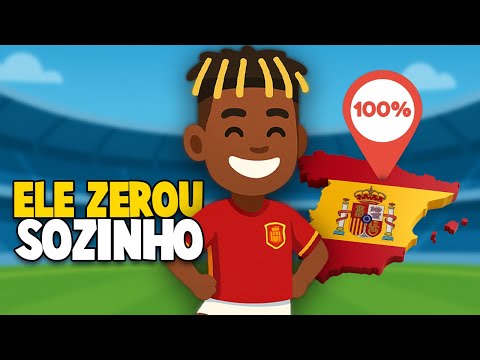 HE WON THE SPANISH DIVISION ALONE IN THE WORLD SOCCER CHAMPS