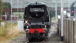 preview picture of video 'SR Battle of Britain No. 34067 Tangmere - Carnforth to Southall - 12/8/14'