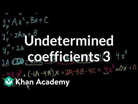 Undetermined Coefficients 3