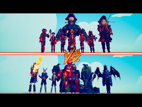NEW PIRATE TEAM vs NEW SPOOKY TEAM - Totally Accurate Battle Simulator | TABS