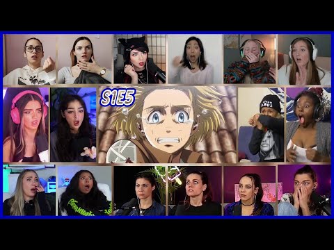 Attack on Titan Season 1 Episode 5 Girls Reaction Mashup | Shingeki no Kyojin 進撃の巨人