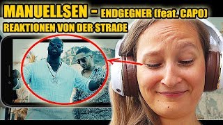 MANUELLSEN - ENDGEGNER (feat. Capo) || LIVE REAKTIONEN VON DER STRAßE #7 - Leon Lovelock