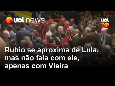 Marco Rubio se aproxima de Lula, mas não fala com ele, apenas com Mauro Vieira | Mariana Sanches