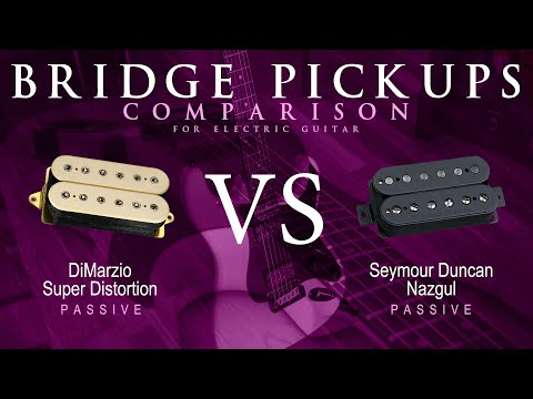 DiMarzio SUPER DISTORTION vs Seymour Duncan NAZGUL - Passive Bridge Guitar Pickup Comparison Demo